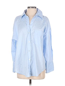 Zara 3/4 Sleeve Button-Down Shirt (view 1)