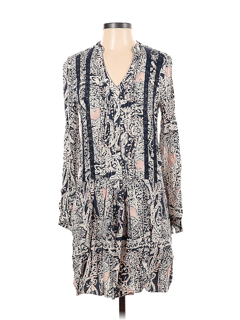 Tiny 100% Rayon Paisley Blue Casual Dress Size XS - photo 1