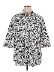 Roaman's 3/4 Sleeve Button Down Shirt