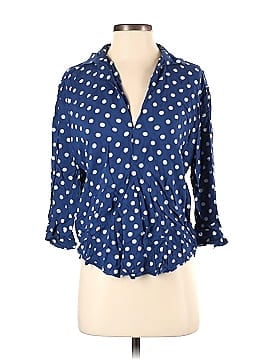 Zara 3/4 Sleeve Button-Down Shirt (view 1)