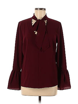 Eva Mendes by New York & Company Long Sleeve Blouse (view 1)