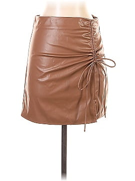 Cider Faux Leather Skirt (view 1)