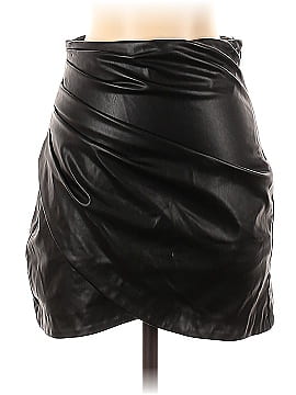 Zara Faux Leather Skirt (view 1)