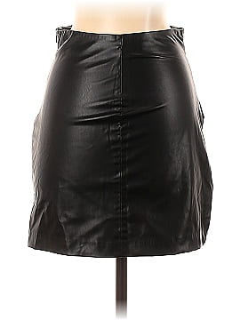 Zara Faux Leather Skirt (view 2)