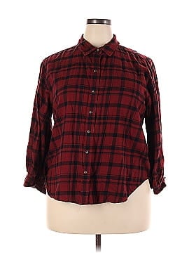 Free Assembly 3/4 Sleeve Button-Down Shirt (view 1)