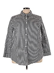 Woman Within Long Sleeve Button Down Shirt