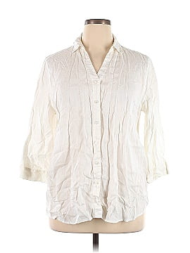 Investments 3/4 Sleeve Button-Down Shirt (view 1)