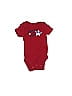 Carter's Stars Burgundy Short Sleeve Onesie Size 0-3 mo - photo 1
