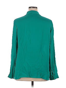 Elie Tahari Long Sleeve Silk Top (view 2)