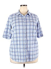 Woman Within Short Sleeve Button Down Shirt