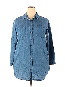 Zanzea Collection 3/4 Sleeve Button-Down Shirt (view 1)