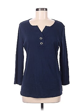 Karen Scott Long Sleeve Henley (view 1)