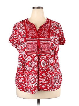 Great Northwest Indigo Short Sleeve Blouse (view 1)