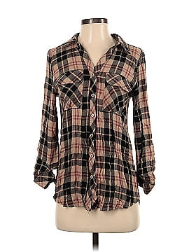 Olivia Grey 3/4 Sleeve Button-Down Shirt (view 1)