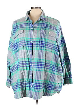 Old Navy 3/4 Sleeve Button-Down Shirt (view 1)