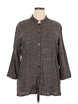 Eileen Fisher 3/4 Sleeve Button-Down Shirt (view 1)