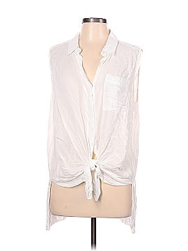 White House Black Market Sleeveless Button-Down Shirt (view 1)