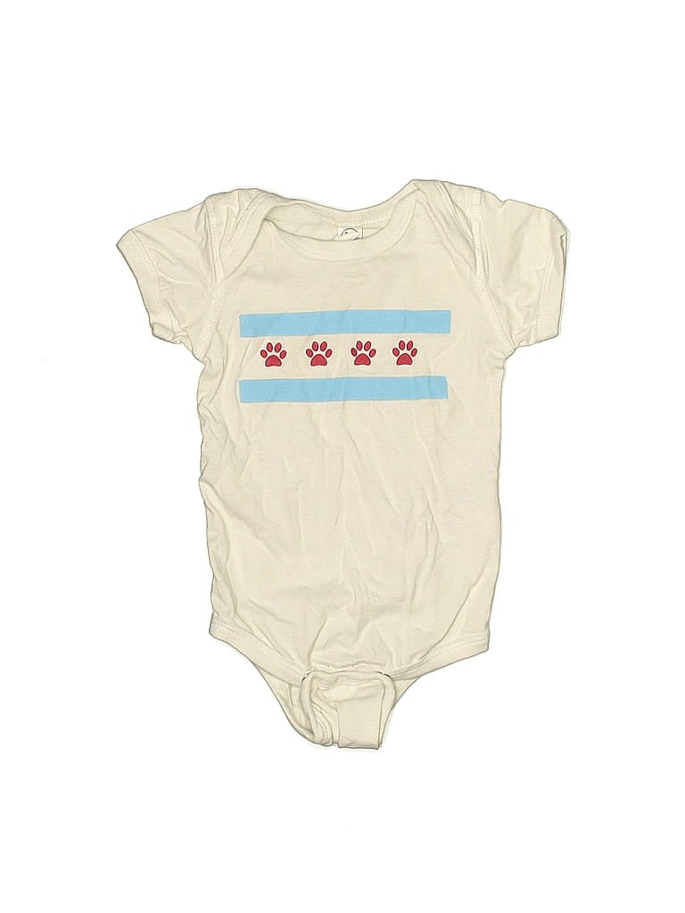 RABBIT SKINS Pre-owned Babies' Short Sleeve Onesie In White