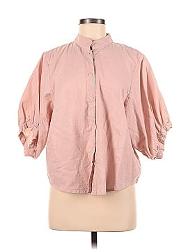 Unbranded 3/4 Sleeve Button-Down Shirt (view 1)