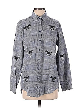 Zara Basic Long Sleeve Button-Down Shirt (view 1)