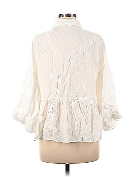 Zara 3/4 Sleeve Button-Down Shirt (view 2)