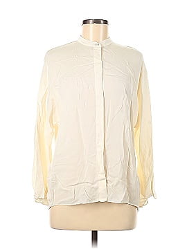 Vince. Long Sleeve Silk Top (view 1)