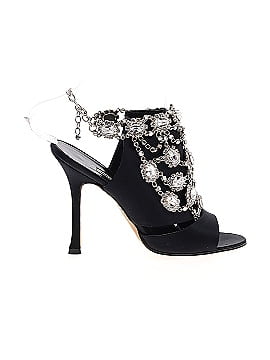 Manolo Blahnik Satin Crystal-Embellished Heels (view 1)