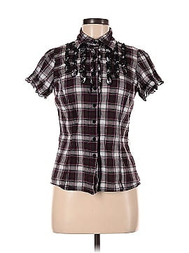 Wrapper Short Sleeve Blouse (view 1)