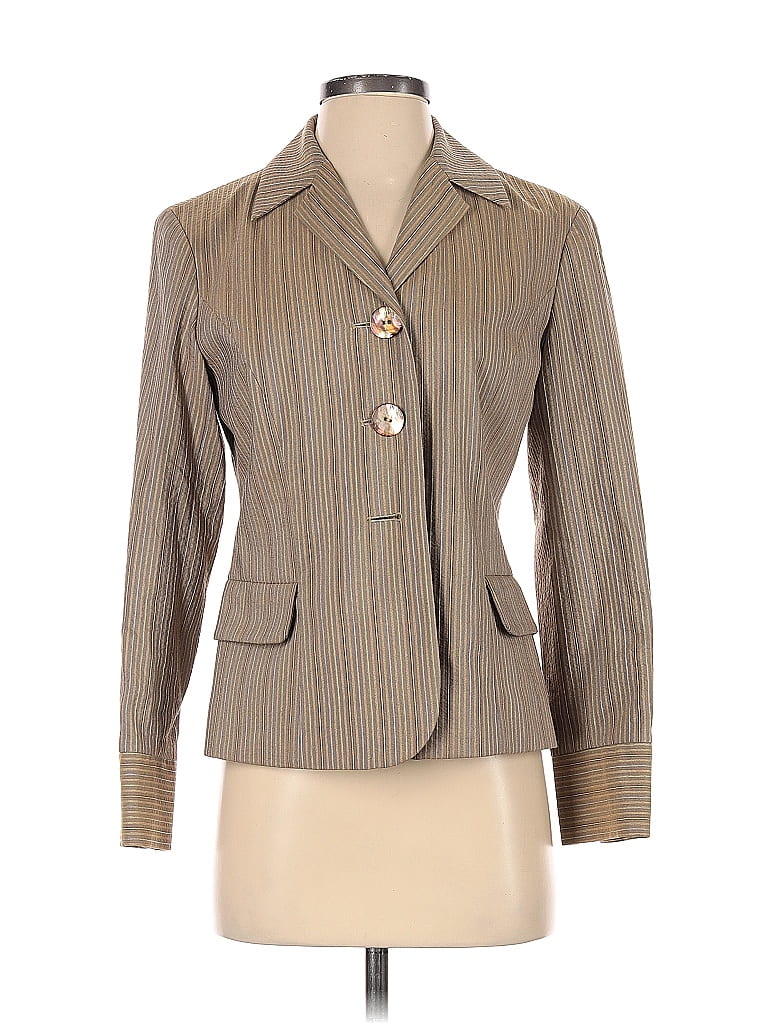 Pre-owned Jjill Blazer Jacket In Brown