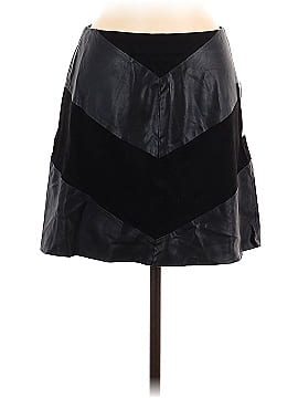 Zara Basic Faux Leather Skirt (view 1)