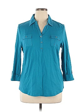 Karen Scott 3/4 Sleeve Button-Down Shirt (view 1)