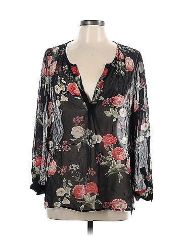 Joie Long Sleeve Silk Top (view 1)
