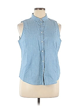 J.Crew Factory Store Sleeveless Button-Down Shirt (view 1)