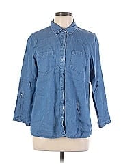 Jones New York Signature 3/4 Sleeve Button Down Shirt