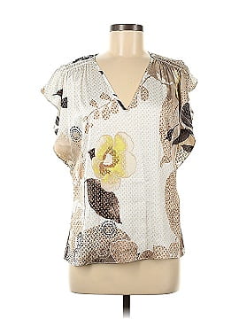 White House Black Market Short Sleeve Blouse (view 1)