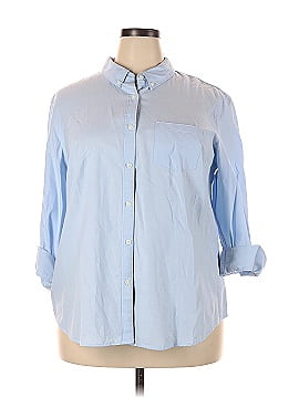 Universal Thread 3/4 Sleeve Button-Down Shirt (view 1)