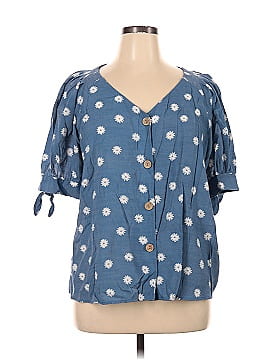 LC Lauren Conrad Short Sleeve Blouse (view 1)