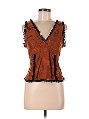 Ganni Sleeveless Silk Top