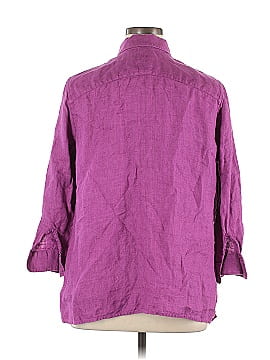 Lauren by Ralph Lauren 3/4 Sleeve Button-Down Shirt (view 2)