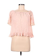 Caution To The Wind Short Sleeve Blouse