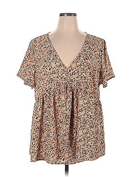 Shein Curve Short Sleeve Blouse (view 1)