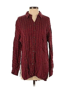 Topshop Long Sleeve Button-Down Shirt (view 1)