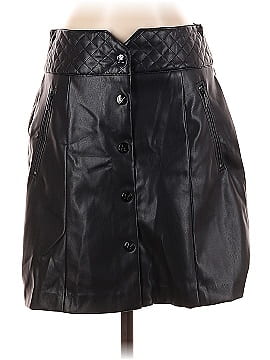 Karl Lagerfeld Paris Faux Leather Skirt (view 1)