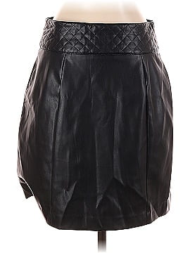 Karl Lagerfeld Paris Faux Leather Skirt (view 2)