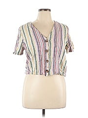 A Bound Short Sleeve Blouse