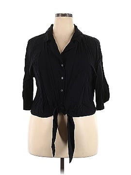 ELOQUII 3/4 Sleeve Button-Down Shirt (view 1)