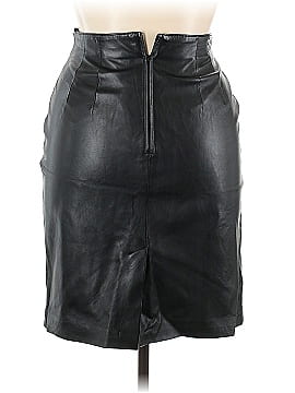 Evan Davies Faux Leather Skirt (view 2)