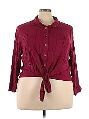 City Chic 3/4 Sleeve Button Down Shirt