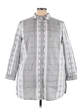 Roaman's 3/4 Sleeve Button-Down Shirt (view 1)