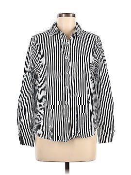 Allegra K Long Sleeve Button-Down Shirt (view 1)